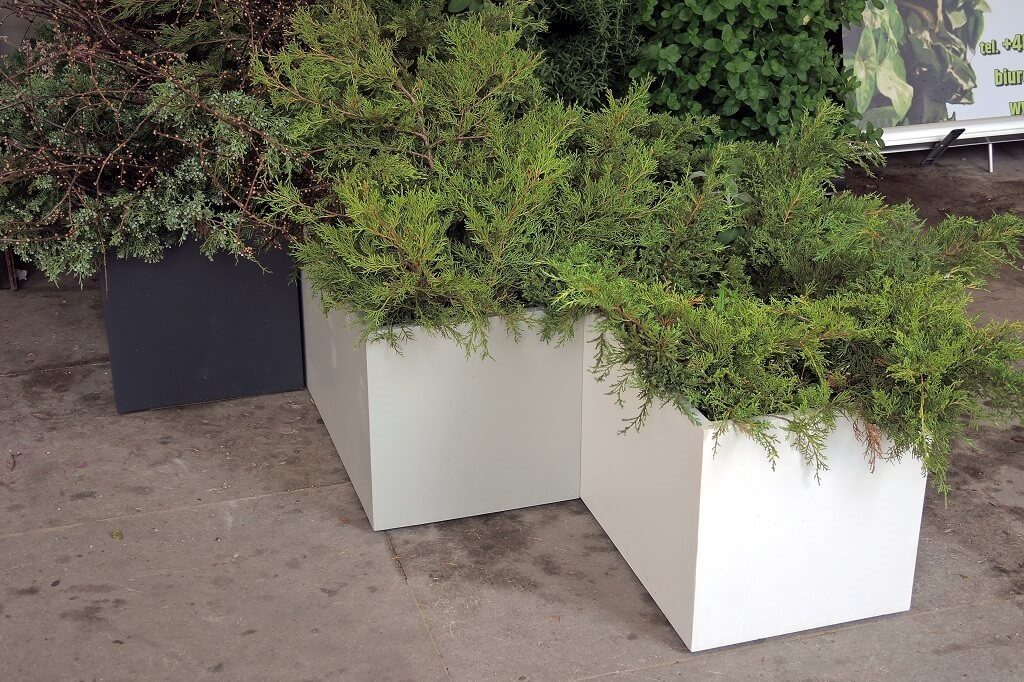 large planters in different colours