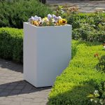 polymer concrete planter to public space